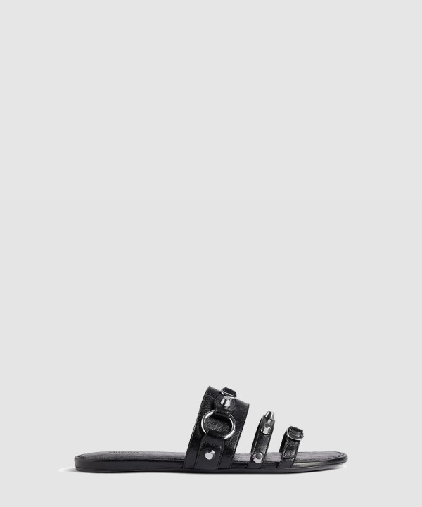 [BALENCIAGA-발렌시아가] 시티 플랫 뮬 블랙 834692