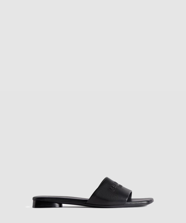 [BALENCIAGA-발렌시아가] 여성 듀티 프리 플랫 샌들 블랙 787293
