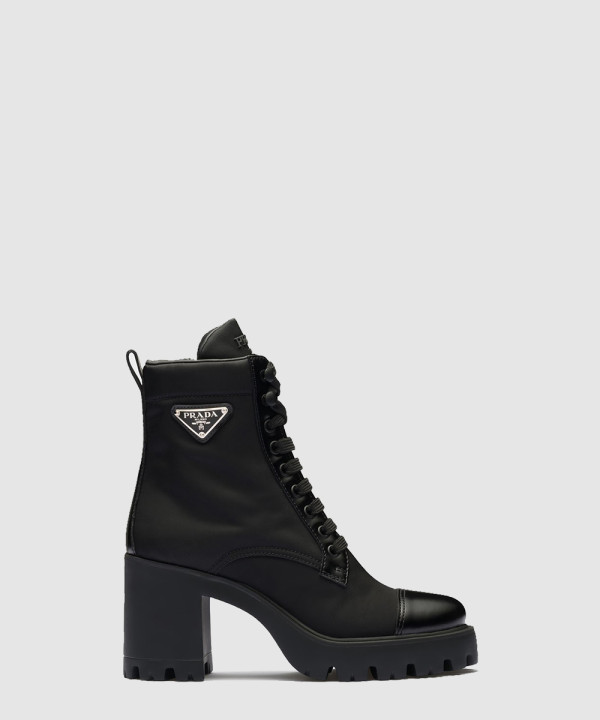 [PRADA-프라다] 리나일론 및 가죽 부티 1T239N
