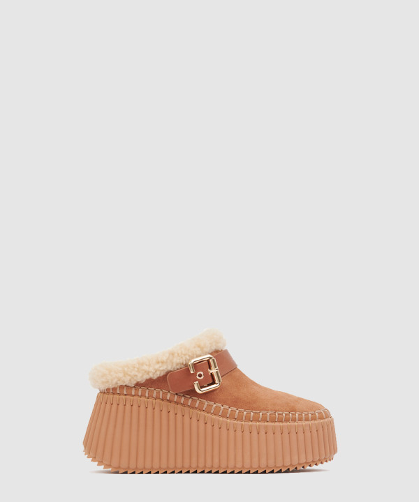 [CHLOE-끌로에] Nama 웨지 뮬 CH25W13CTX207