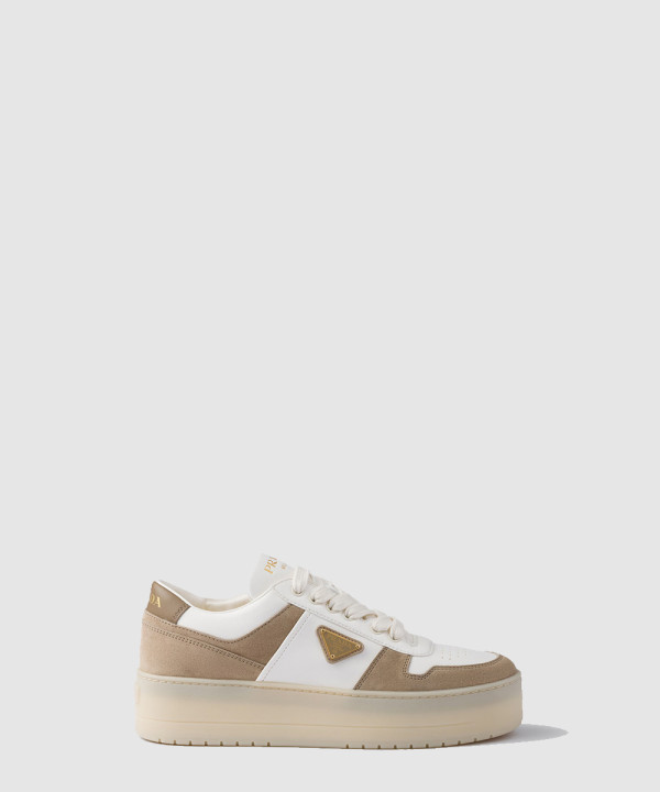 [PRADA-프라다]  다운타운 볼드 나파 가죽 및 스웨이드 스니커즈 1E792M