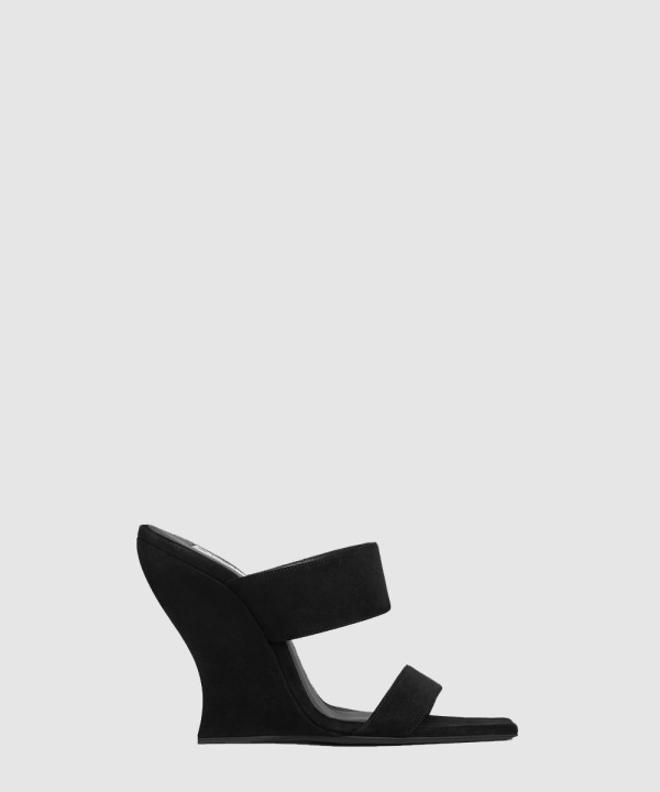 [ALAIA-알라이아] 웨이브 스웨이드 뮬 AA3S3005C0H53